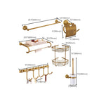 4-piece traditional bathroom accessory set Gold Brass bathroom accessory hardware set