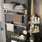 Metal and Acrylic Bathroom Accessory Set Transparent Bathroom Accessories