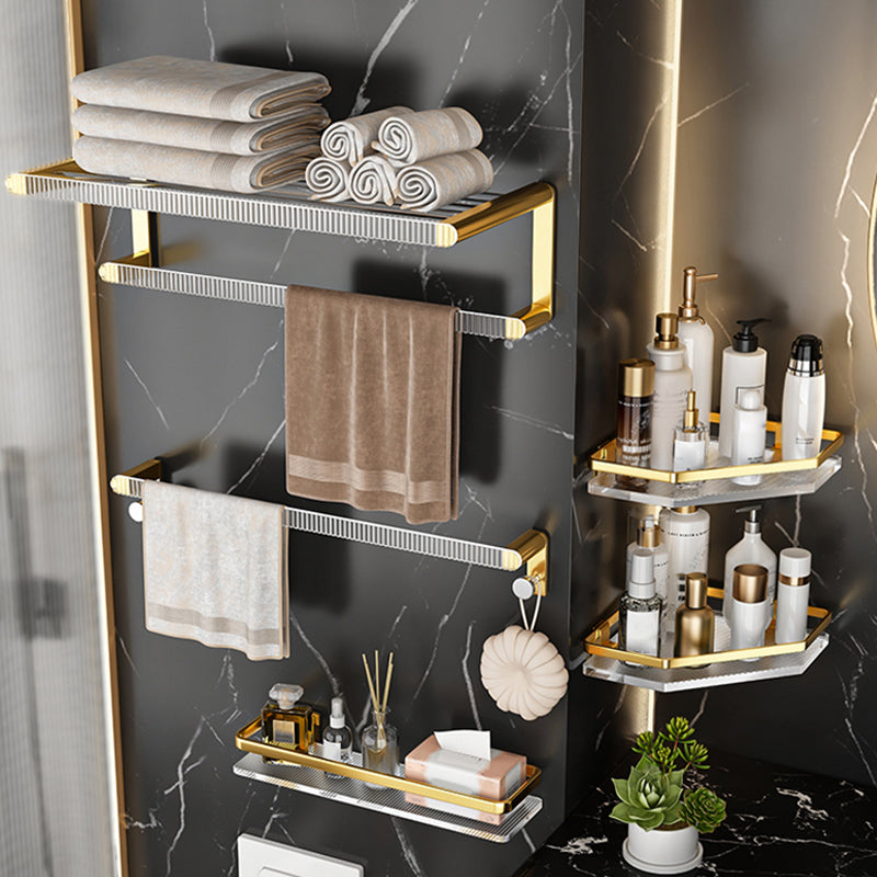 Metal and Acrylic Bathroom Accessory Set Transparent Bathroom Accessories