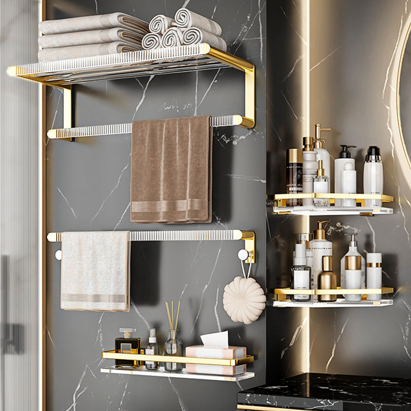 Metal and Acrylic Bathroom Accessory Set Transparent Bathroom Accessories