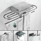Modern Silver Bathroom Accessories As Individual Piece Or In Set With Towel Bar