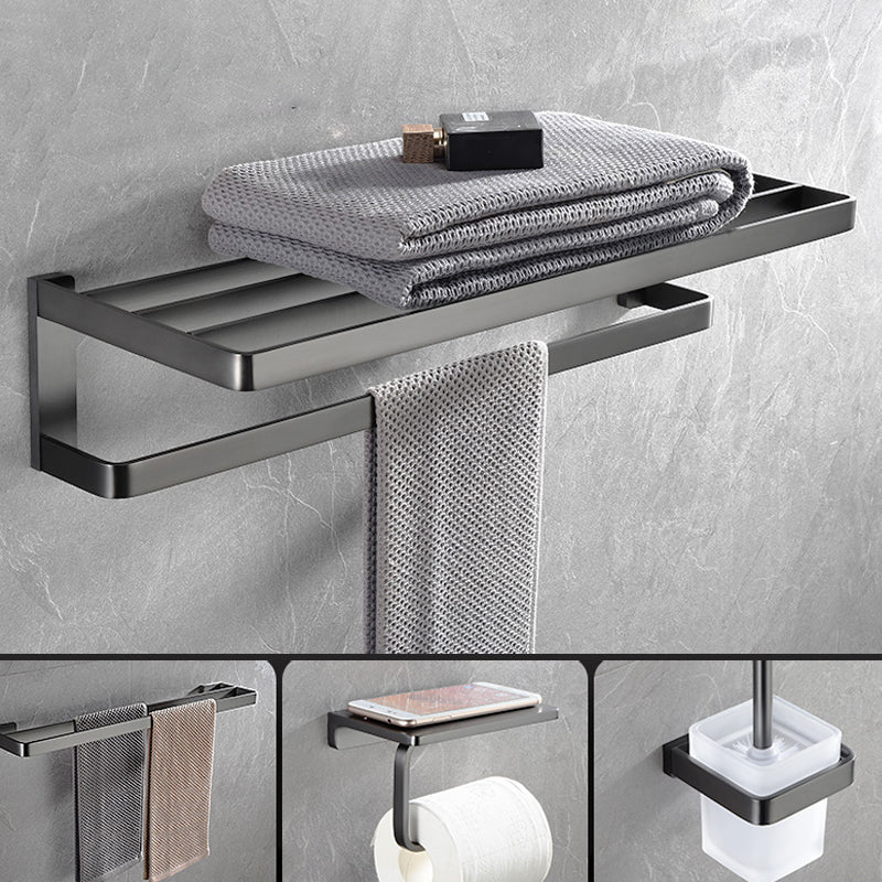 Gray metal modern bathroom accessories as a single item or as a set