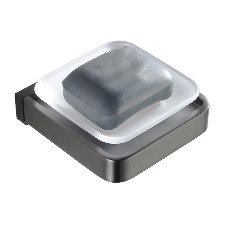 Gray metal modern bathroom accessories as a single item or as a set