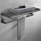 Gray metal modern bathroom accessories as a single item or as a set
