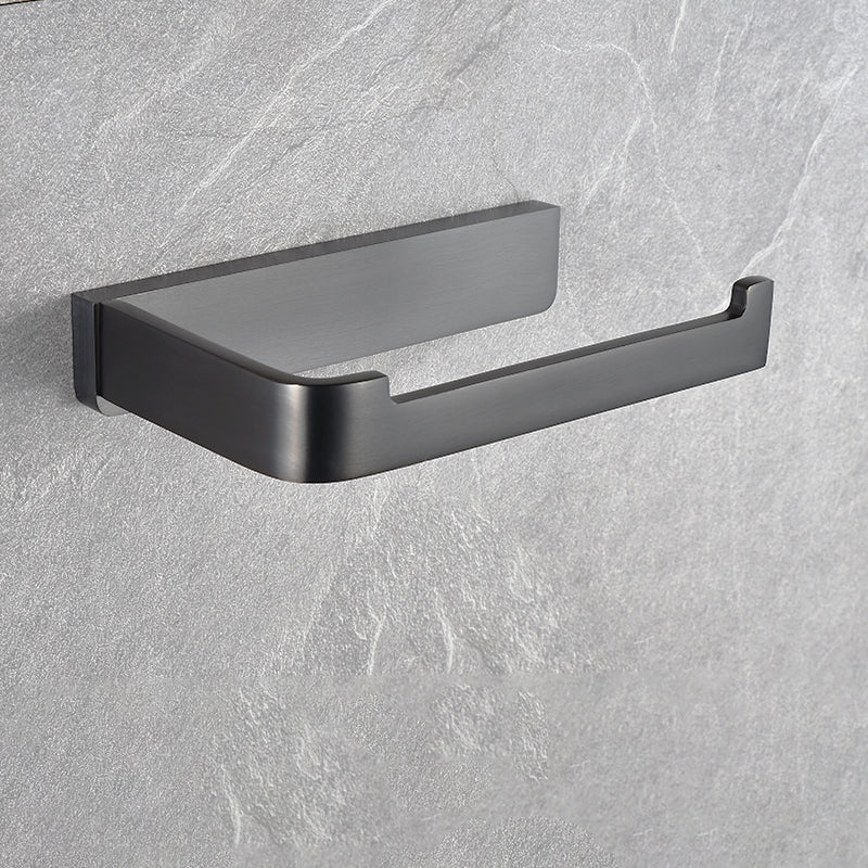 Gray metal modern bathroom accessories as a single piece or as a set