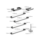 Gray metal modern bathroom accessories as a single item or as a set