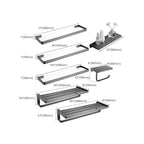 Gray metal modern bathroom accessories as a single item or as a set