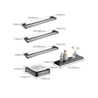 Gray metal modern bathroom accessories as a single piece or as a set