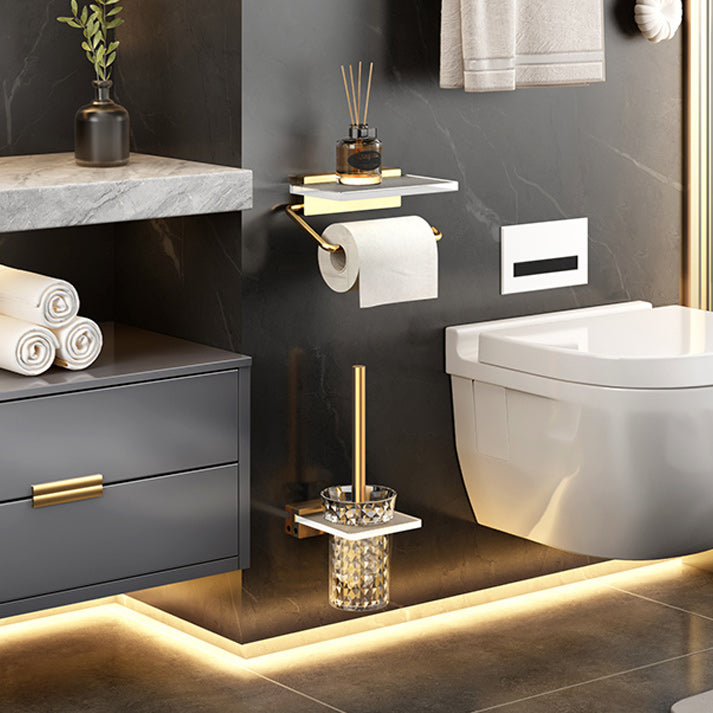 Plastic Modern Bathroom Accessories Hardware Set with Shelf