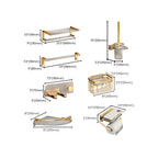 Plastic Modern Bathroom Accessories Hardware Set with Shelf