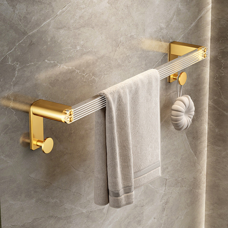 Modern Golden Bathroom Accessories Single Piece or in Set with Bathroom Shelf