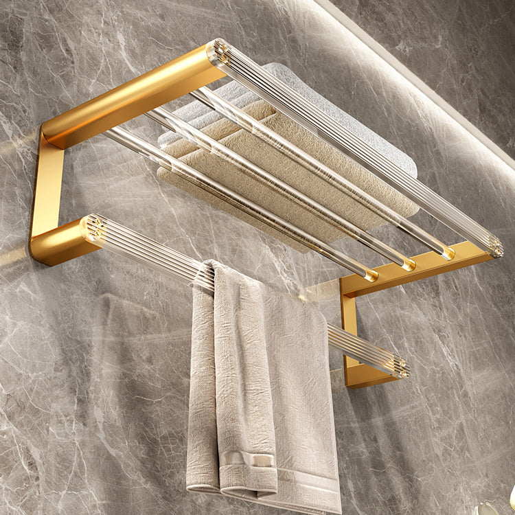 Modern Golden Bathroom Accessories Single Piece or in Set with Bathroom Shelf