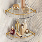 Modern Golden Bathroom Accessories Single Piece or in Set with Bathroom Shelf