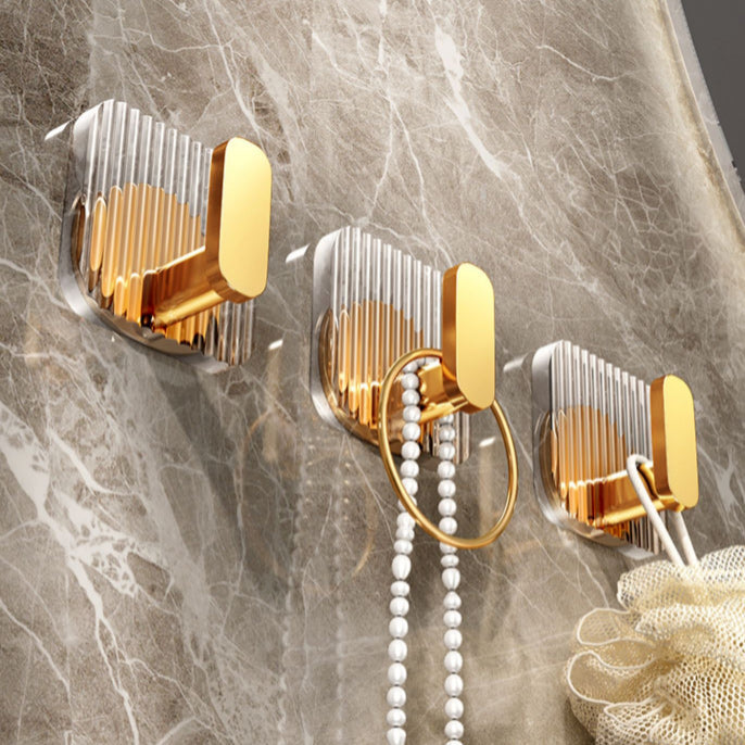 Modern Golden Bathroom Accessories Single Piece or in Set with Bathroom Shelf