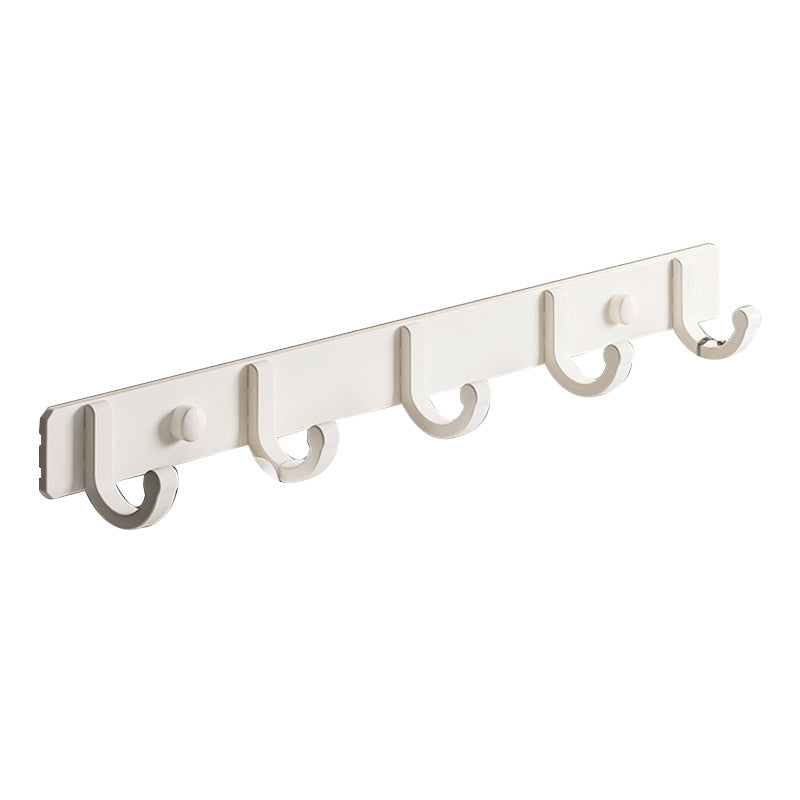 Modern bathroom accessory set in white with bath shelf/towel bar/bath towel hooks