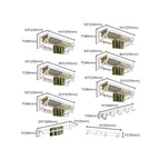 Modern bathroom accessory set in white with bath shelf/towel bar/bath towel hooks