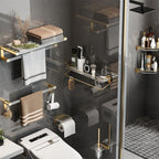 Modern Bathroom Accessories Set Bathroom Shelf Gold Towel Holder Bathroom Hardware Set