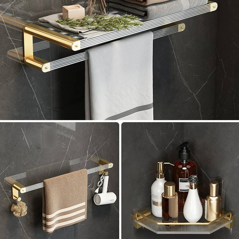 Modern Bathroom Accessories Set Bathroom Shelf Gold Towel Holder Bathroom Hardware Set