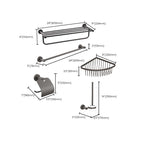 Gray Accessory Hardware Set Modern Bathroom Accessory Hardware Set
