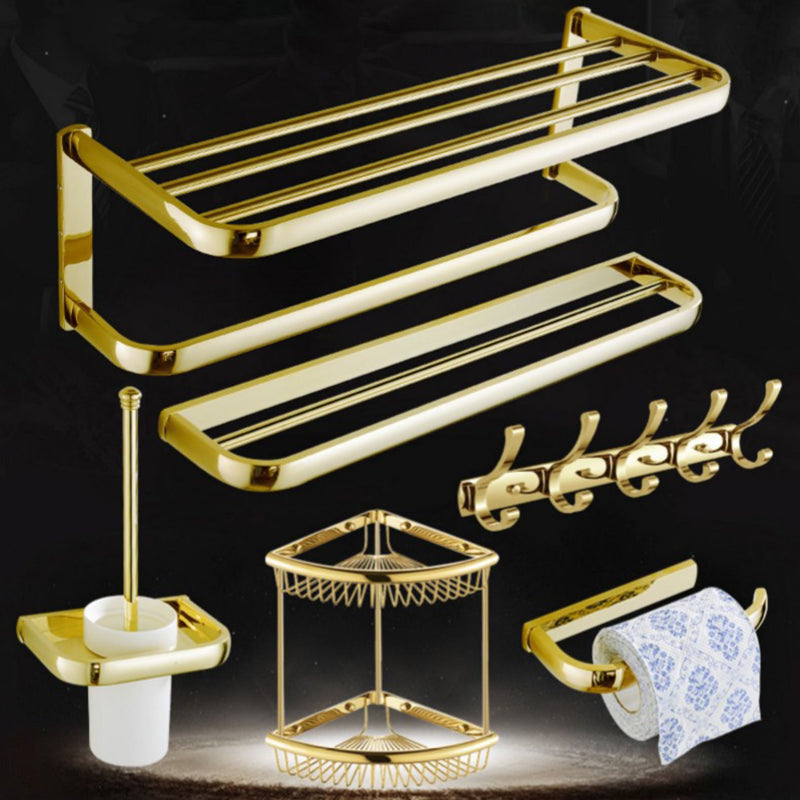 Chrome/Gold Bathroom Accessories Set Modern Metal Bathroom Hardware Set