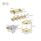 Chrome/Gold Bathroom Accessories Set Modern Metal Bathroom Hardware Set