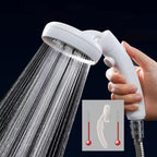 Plastic Handheld Showerhead White Standard Spray Round Wall-mounted Swivel Showerhead