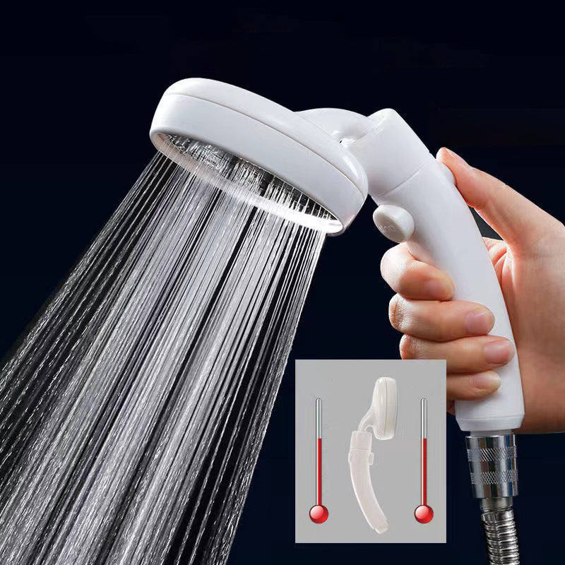 Plastic Handheld Showerhead White Standard Spray Round Wall-mounted Swivel Showerhead
