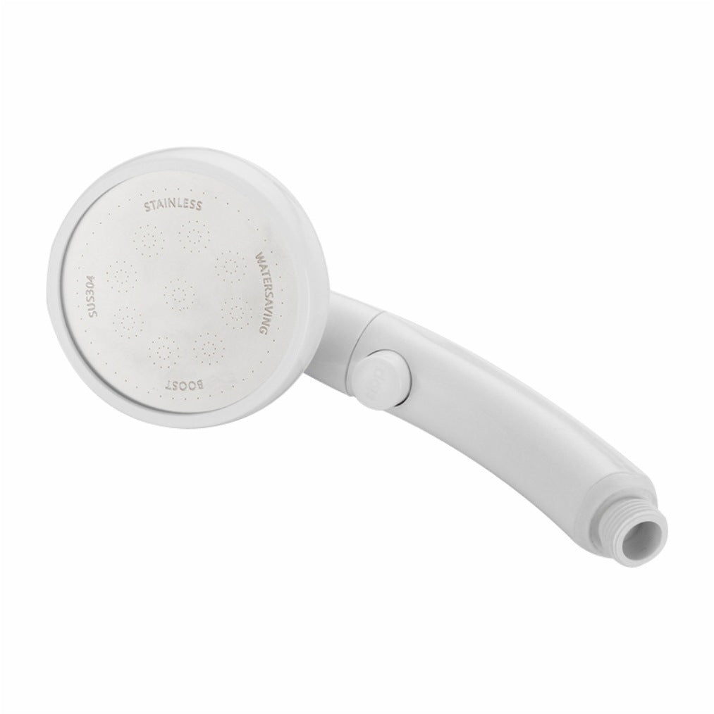 Plastic Handheld Showerhead White Standard Spray Round Wall-mounted Swivel Showerhead