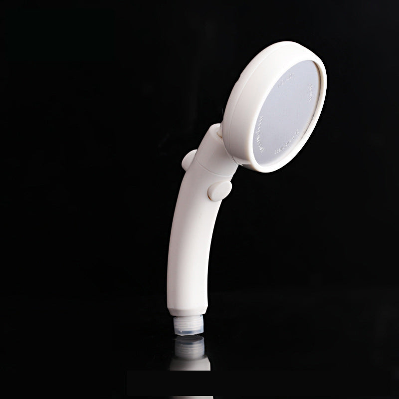Plastic Handheld Showerhead White Standard Spray Round Wall-mounted Swivel Showerhead