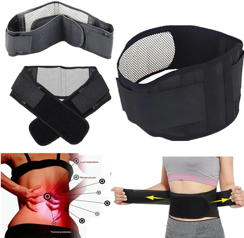 Adjustable Self-Heating Magnetic Therapy Back and Waist Support Belt