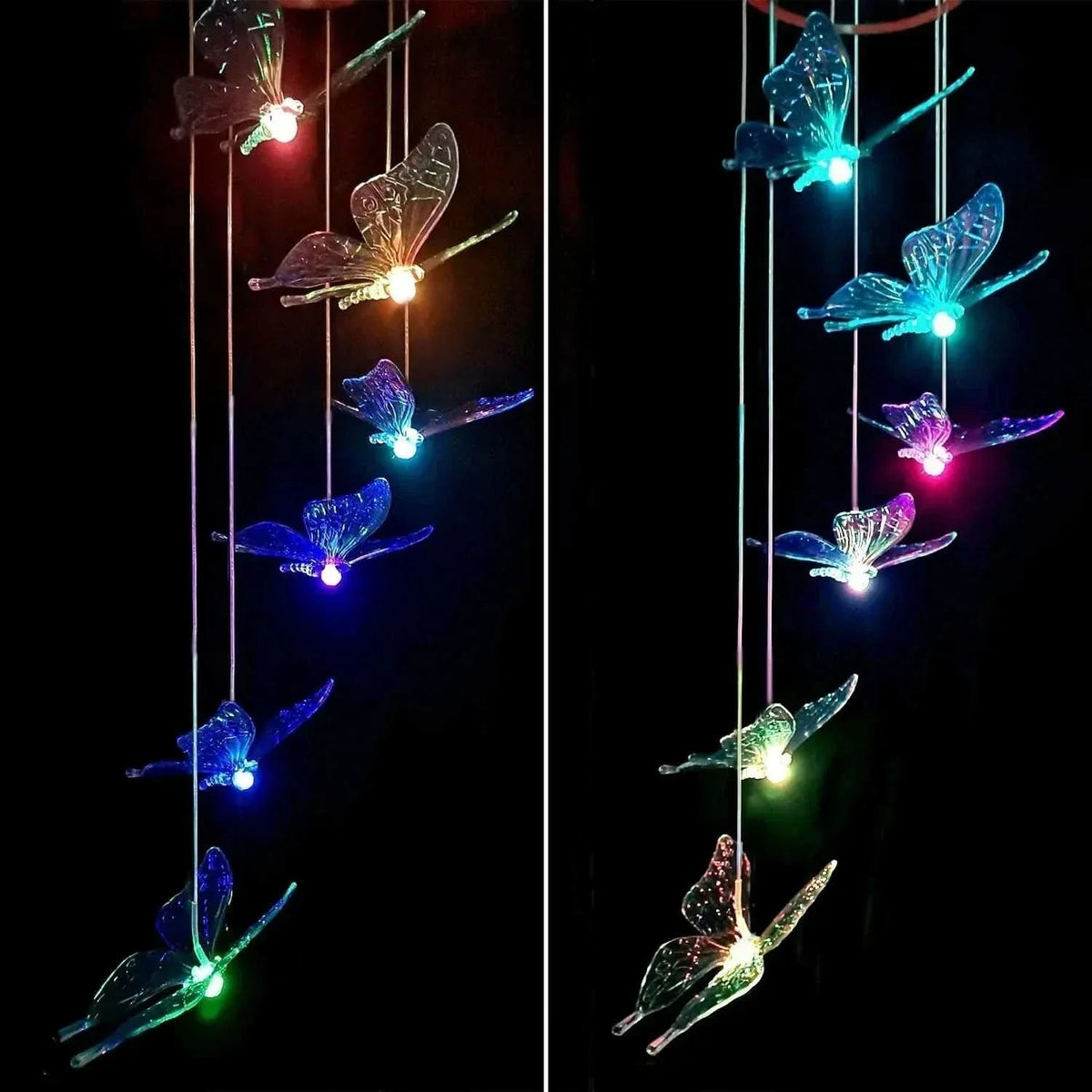 Solar Butterfly Garden Lights with 7-Color LEDs for Outdoor Paths and Patios