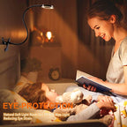 Clip-on Light - Reading lamp with 48 LEDs, 3 color modes and 10 brightness levels, eye protection and flexible gooseneck