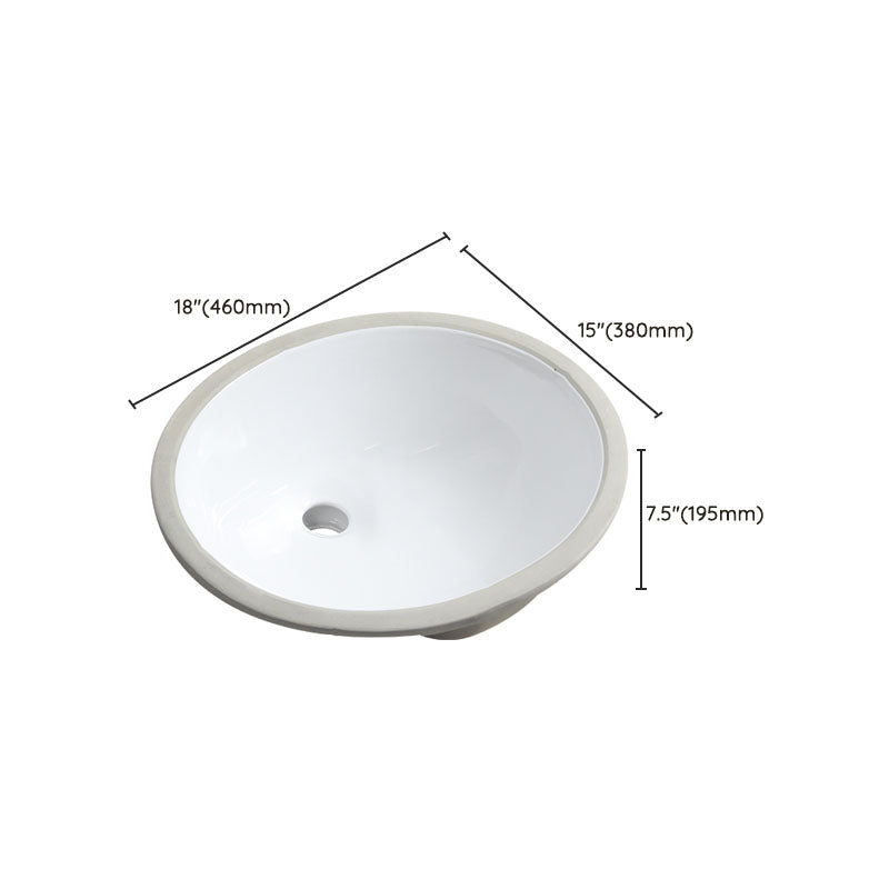 Modern Oval Washstand Ceramic Table Installation Sink Bathroom