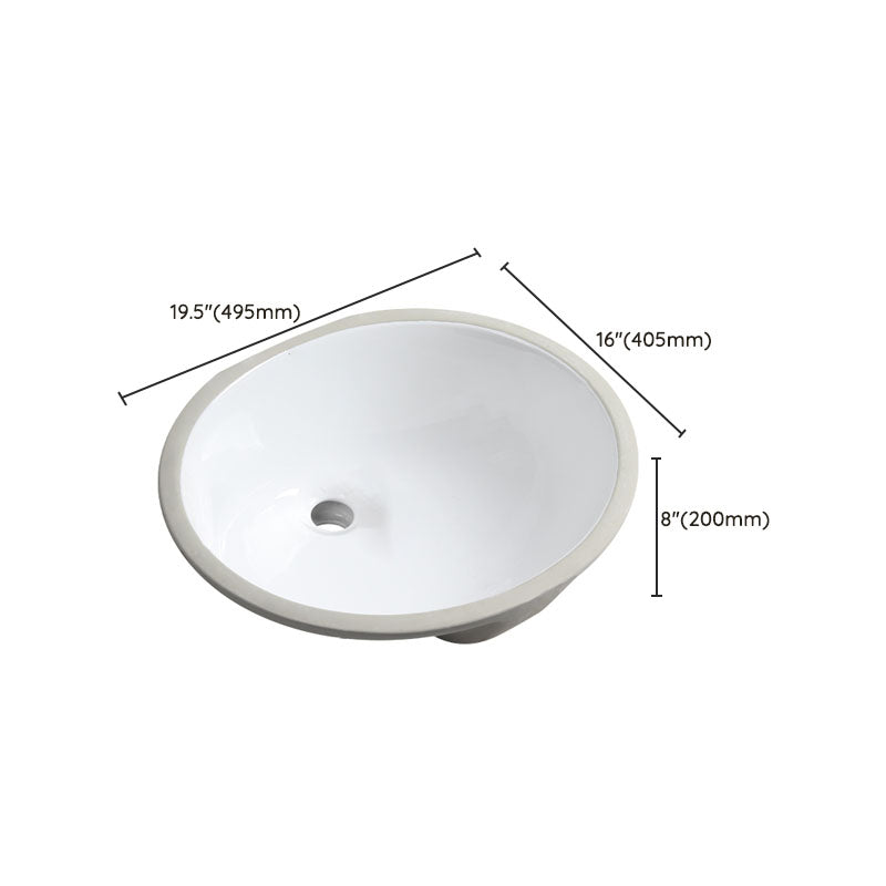 Modern Oval Washstand Ceramic Table Installation Sink Bathroom