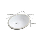 Modern Oval Washstand Ceramic Table Installation Sink Bathroom