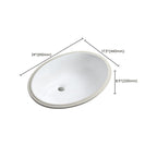 Modern Oval Washstand Ceramic Table Installation Sink Bathroom