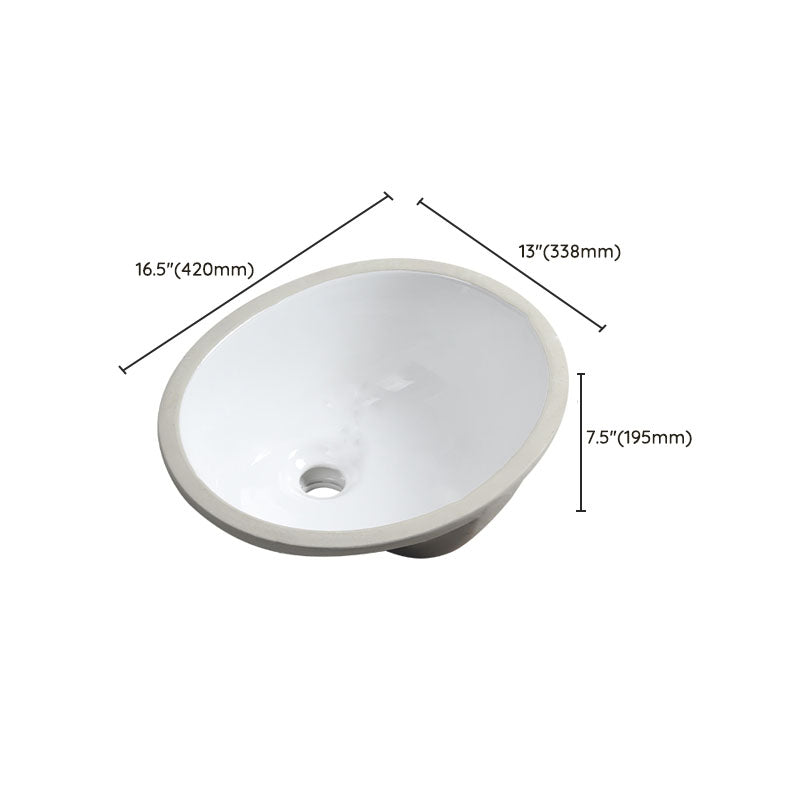 Modern Oval Washstand Ceramic Table Installation Sink Bathroom