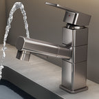 Contemporary bathroom sink faucet single-handle swivel spout sink faucet
