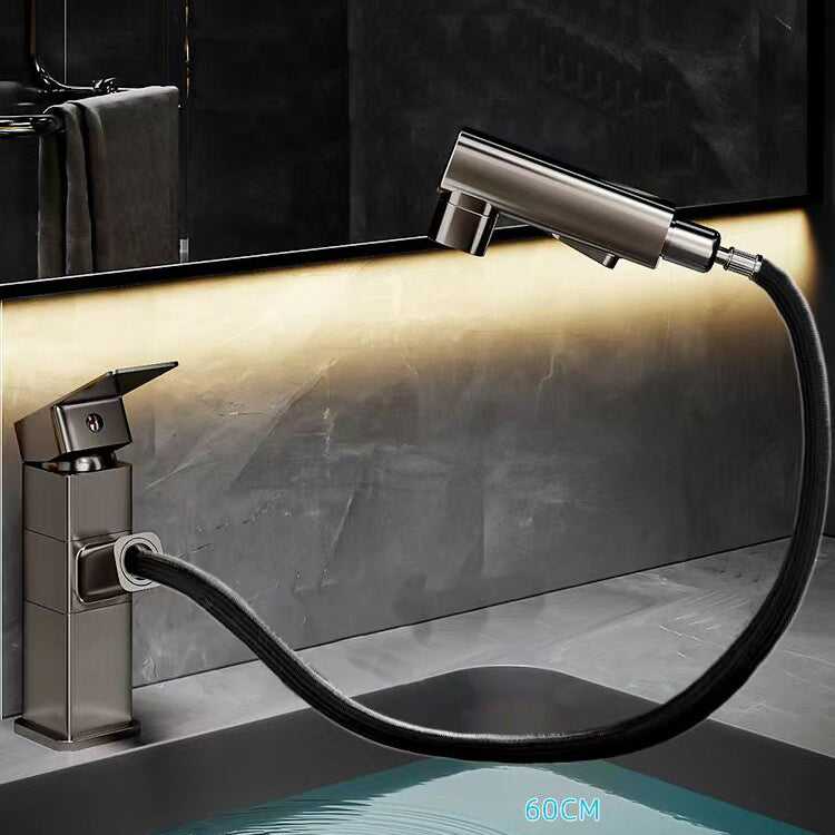 Contemporary bathroom sink faucet single-handle swivel spout sink faucet