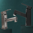 Contemporary bathroom sink faucet single-handle swivel spout sink faucet