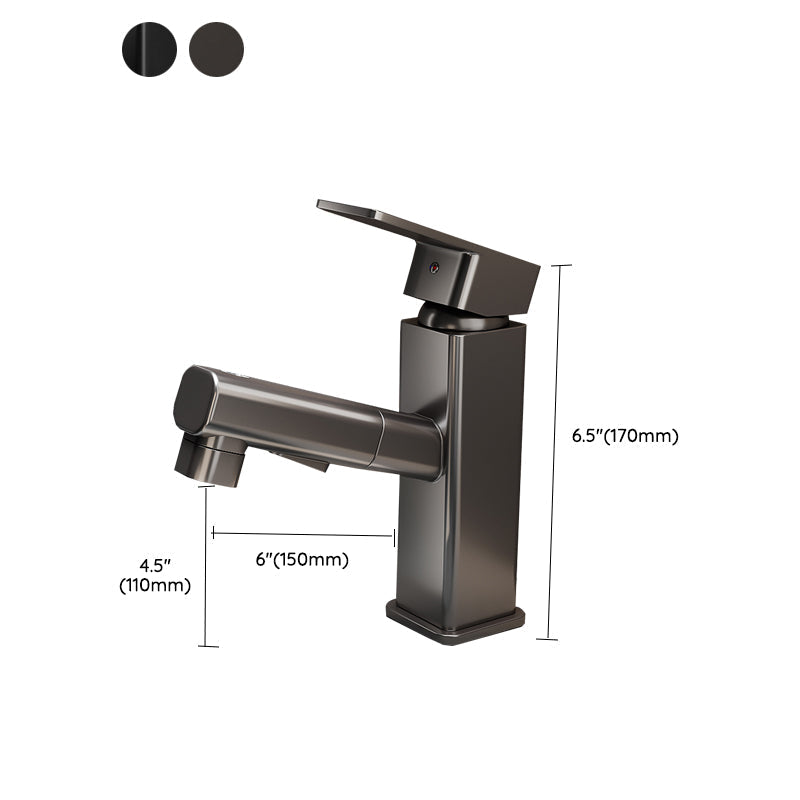 Contemporary bathroom sink faucet single-handle swivel spout sink faucet