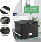 Fireproof Record Storage Case – Waterproof Organizer for 150+ 12-Inch Records – Arcion
