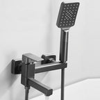 Modern Bathtub Faucet Copper with Handheld Shower Wall-Mounted Bathtub Filler