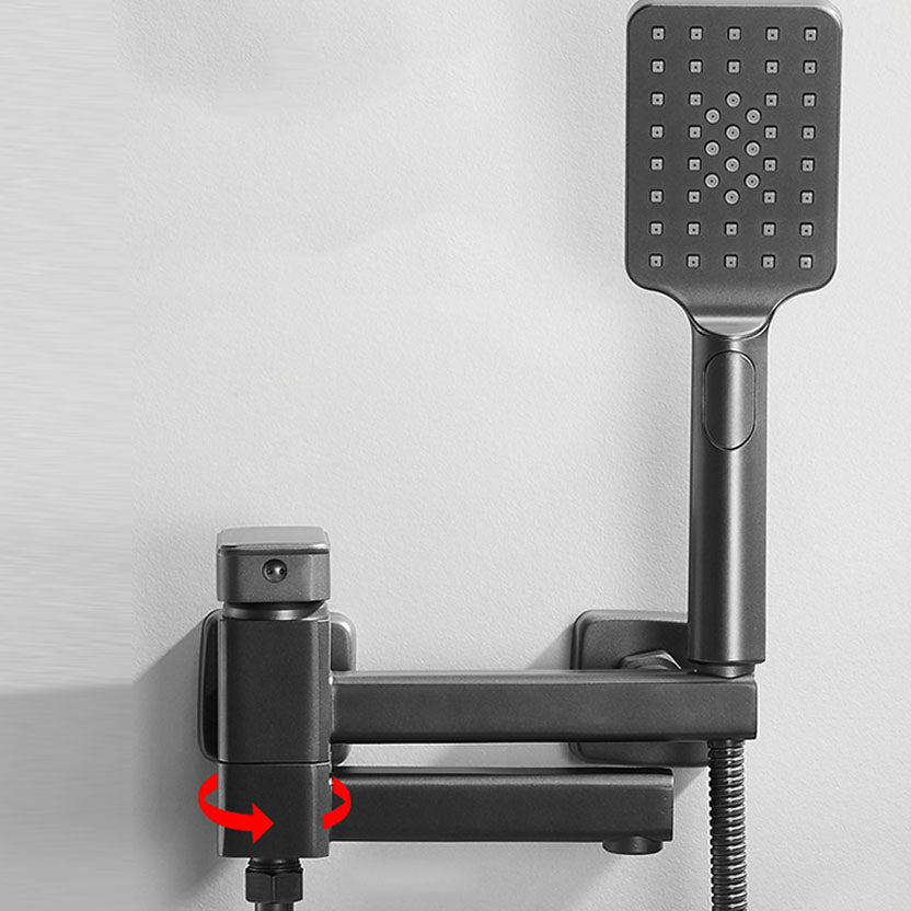 Modern Bathtub Faucet Copper with Handheld Shower Wall-Mounted Bathtub Filler