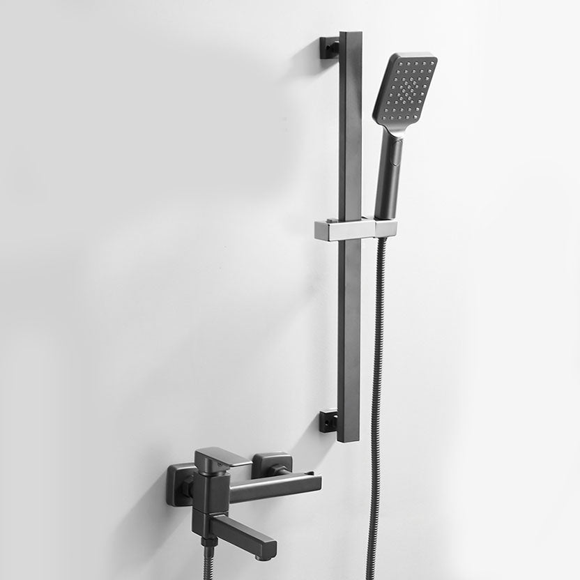 Modern Bathtub Faucet Copper with Handheld Shower Wall-Mounted Bathtub Filler