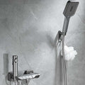 Push-button shower system wall mounting hand shower square shower system with shower hose