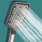 Push-button shower system wall mounting hand shower square shower system with shower hose