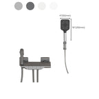Push-button shower system wall mounting hand shower square shower system with shower hose