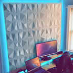 Modern Tin Back Wall Panel Smooth Upholstered Wall Ceiling in Black and White