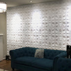 Modern Tin Back Wall Panel Smooth Upholstered Wall Ceiling in Black and White